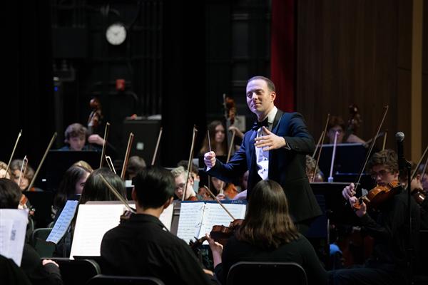 Students performing at the 2023-2024 All County Orchestra Concert